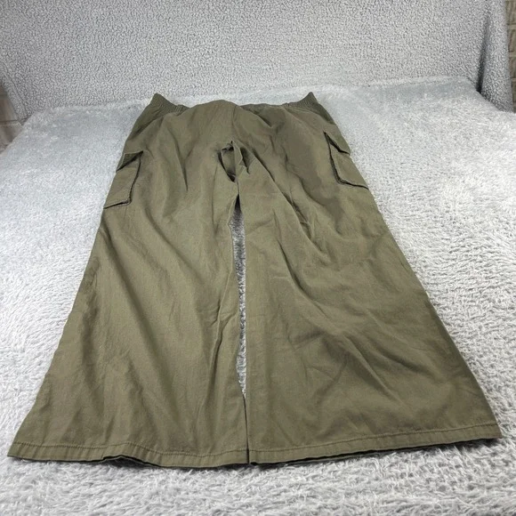 HM Divided Mens Olive Green Wide Leg Cargo Pants Size 14 New With Tags - Picture 10 of 11